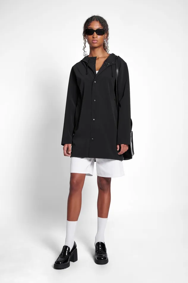 Raincoats Women Stutterheim Stockholm Lightweight Matte Raincoat Black