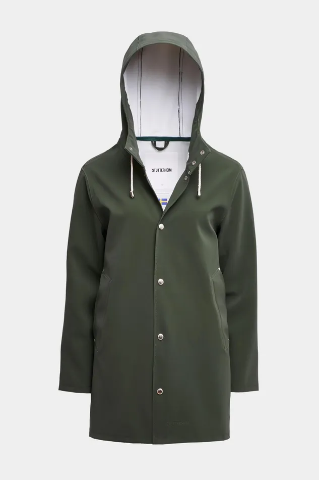 Raincoats Women Stutterheim Stockholm Matte Raincoat Green
