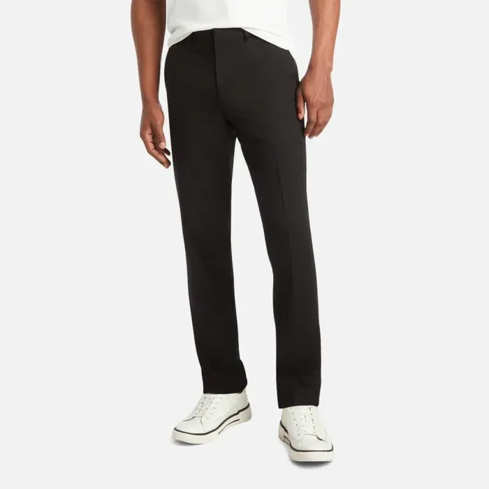 ReadyFlex ModernFit Straight Leg Suit Pant Black Men Kenneth Cole Bottoms