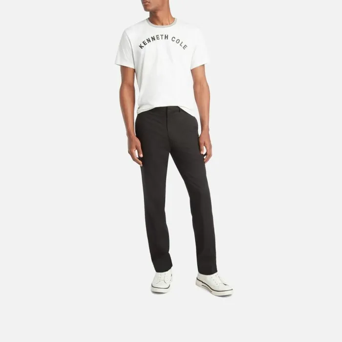 ReadyFlex ModernFit Straight Leg Suit Pant Black Men Kenneth Cole Bottoms