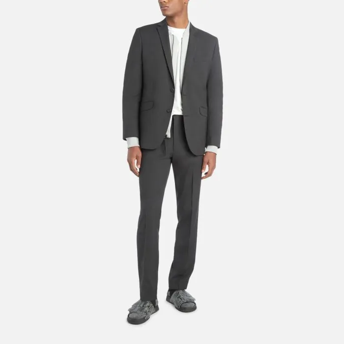 ReadyFlex ModernFit Suit Jacket Grey Check Men Kenneth Cole Suiting