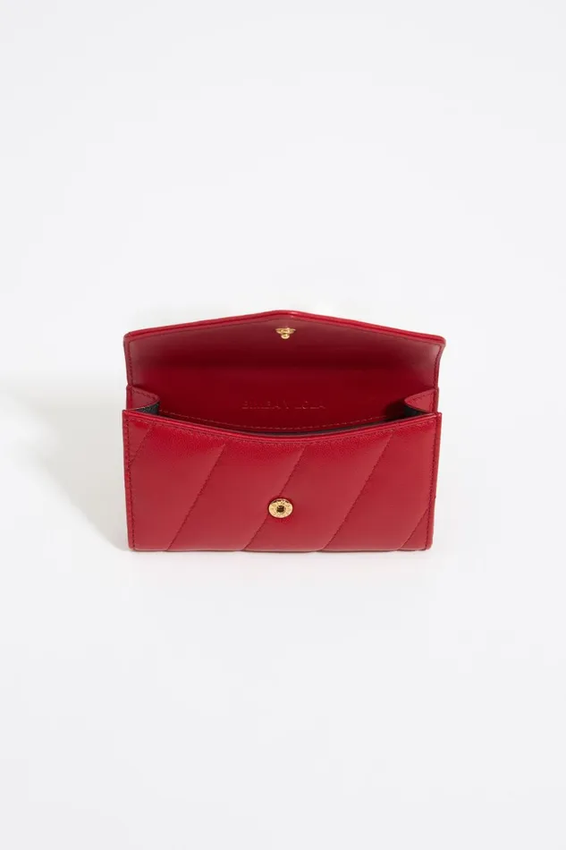 Red Leather Coin Pursecard Holder Red Women Bimba Y Lola Wallets And Coin Purses