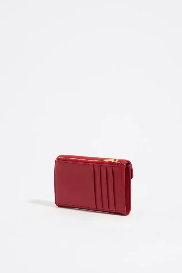 Red Leather Coin Pursecard Holder Red Women Bimba Y Lola Wallets And Coin Purses
