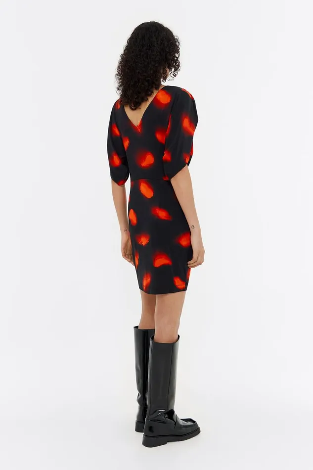 Red Plumas Ruched Shoulder Mini Dress Plumas Red Women Bimba Y Lola Dresses And Jumpsuits Red Plumas Ruched Shoulder Mini Dress Plumas Red Women Bimba Y Lola Dresses And Jumpsuits