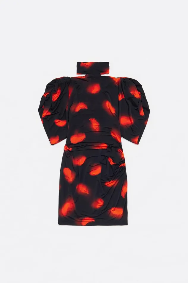 Red Plumas Ruched Shoulder Mini Dress Plumas Red Women Bimba Y Lola Dresses And Jumpsuits Red Plumas Ruched Shoulder Mini Dress Plumas Red Women Bimba Y Lola Dresses And Jumpsuits