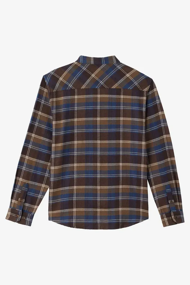 REDMOND PLAID STANDARD FIT LONG SLEEVE SHIRT Chocolate Chip Men O039NEILL Clothing