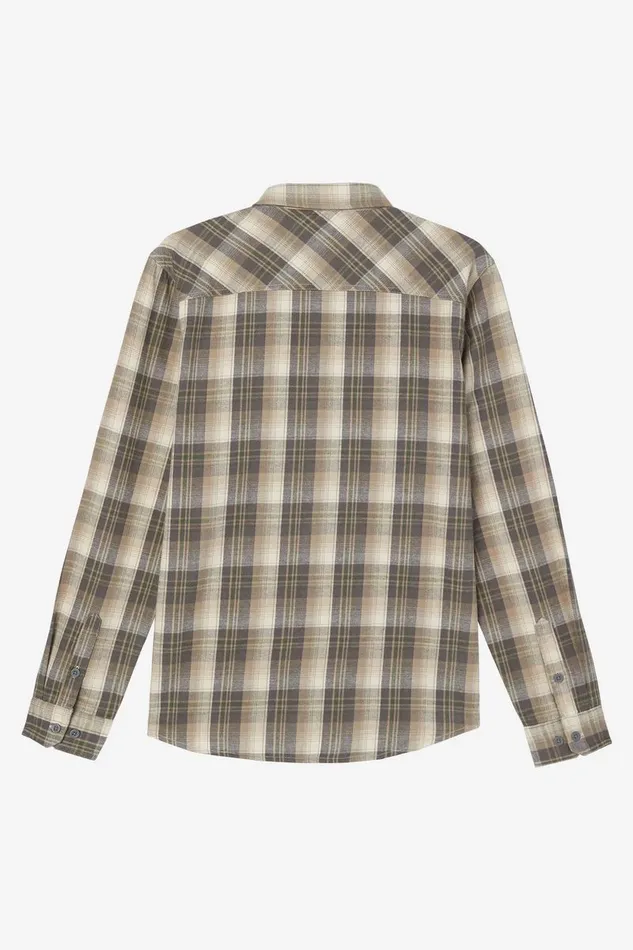 REDMOND PLAID STRETCH FLANNEL LONG SLEEVE SHIRT Khaki Men O039NEILL Clothing