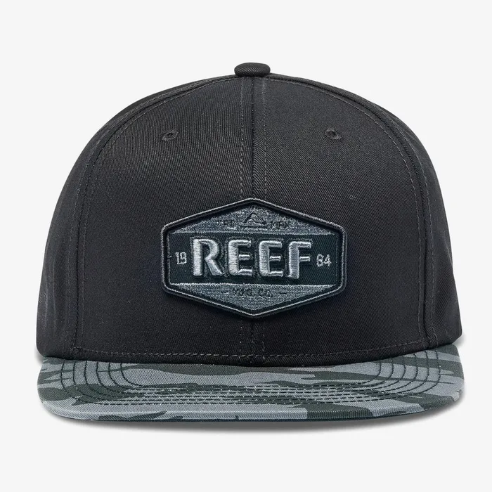 Reef Hats and Beanies Hightime Snapback Hat Caviar 8211 Men