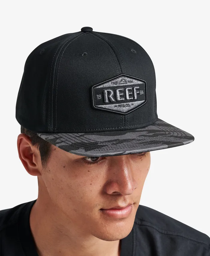 Reef Hats and Beanies Hightime Snapback Hat Caviar 8211 Men Reef Hats and Beanies Hightime Snapback Hat Caviar 8211 Men