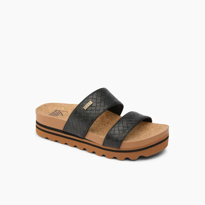 Reef Sandals Cushion Vista Hi Black Wicker 8211 Women