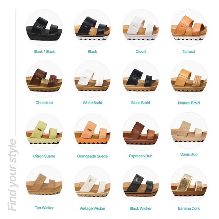 Reef Sandals Cushion Vista Hi Black Wicker 8211 Women