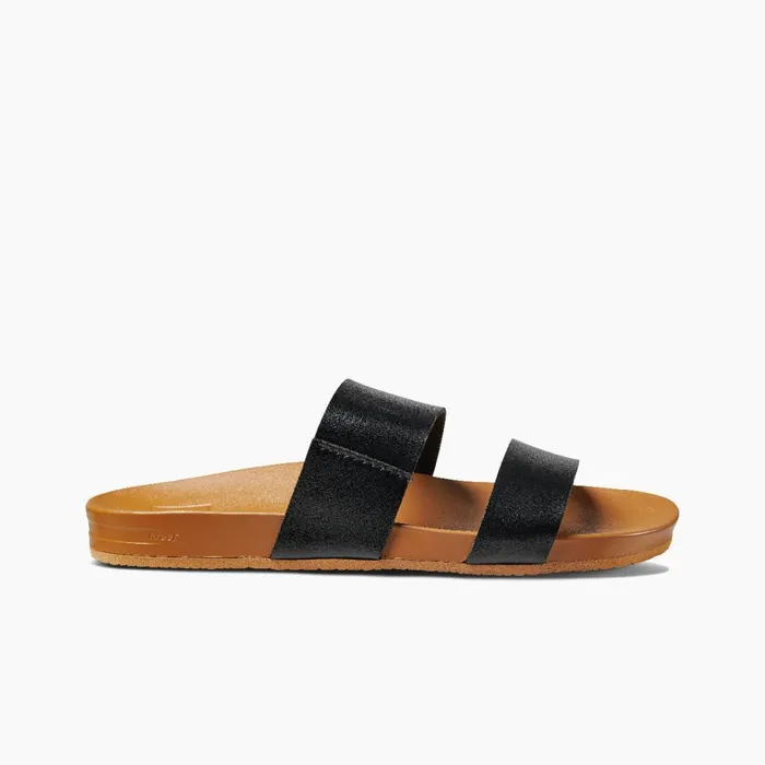 Reef Slides Cushion Vista Blacknatural 8211 Women