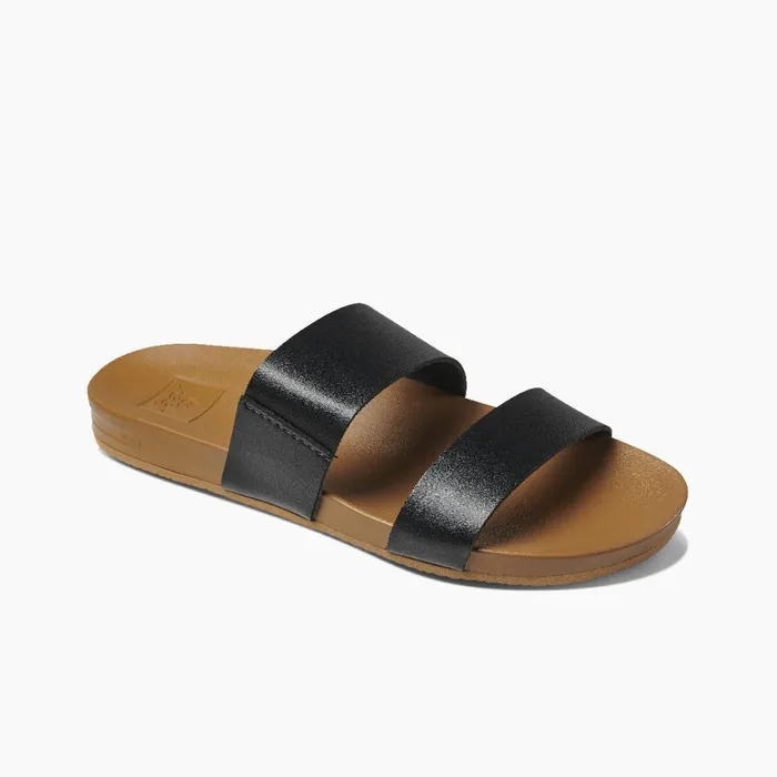 Reef Slides Cushion Vista Blacknatural 8211 Women Reef Slides Cushion Vista Blacknatural 8211 Women