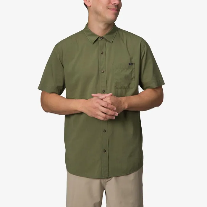 Reef TShirts and Shirts Collins Short Sleeve Shirt Olivine 8211 Men Reef TShirts and Shirts Collins Short Sleeve Shirt Olivine 8211 Men