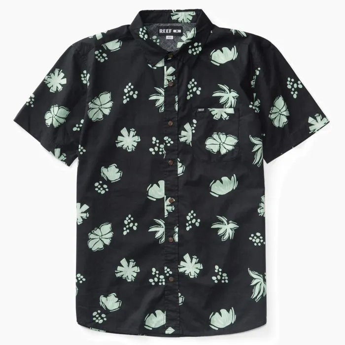 Reef TShirts and Shirts Lawson Short Sleeve Shirt Caviar 8211 Men Reef TShirts and Shirts Lawson Short Sleeve Shirt Caviar 8211 Men