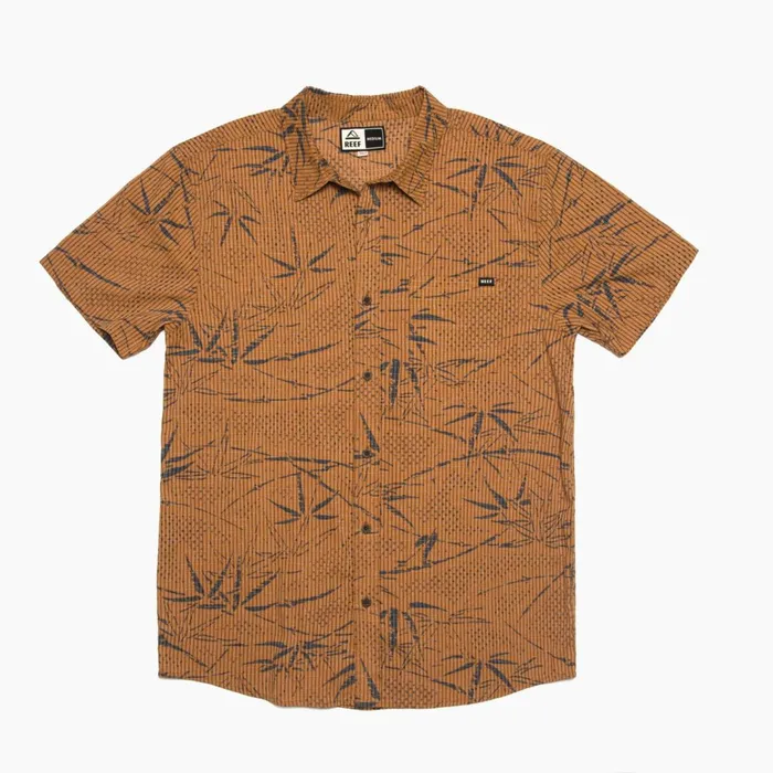 Reef TShirts and Shirts Stanley Short Sleeve Woven Shirt Cathay Spice 8211 Men Reef TShirts and Shirts Stanley Short Sleeve Woven Shirt Cathay Spice 8211 Men