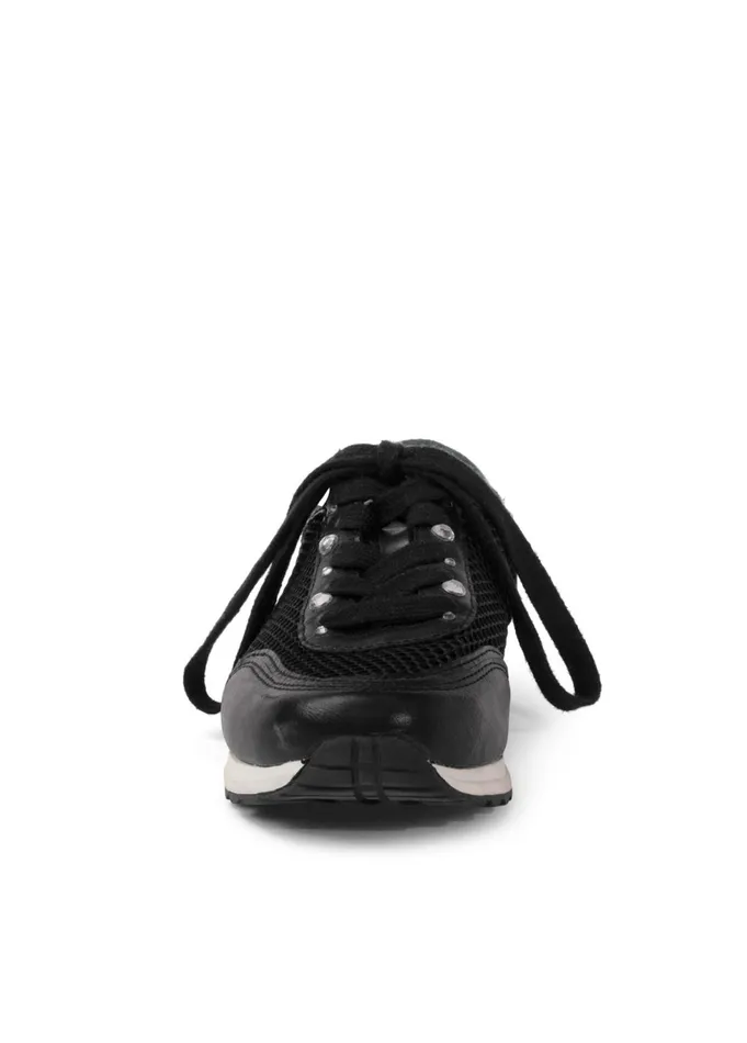 RHINESTONE NET SNEAKERS Black Women VENUS Casual