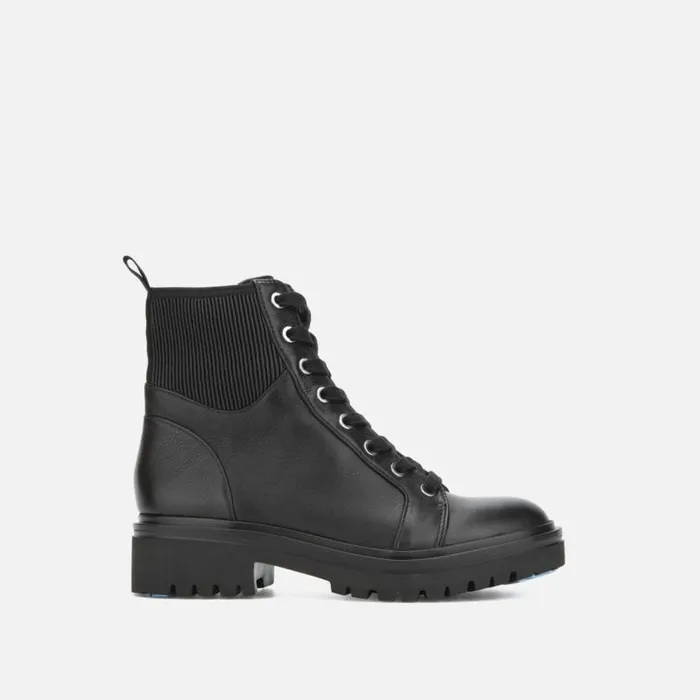 Rhode Leather Light Combat Boot With Polar Grip Black Women Kenneth Cole Boots Booties