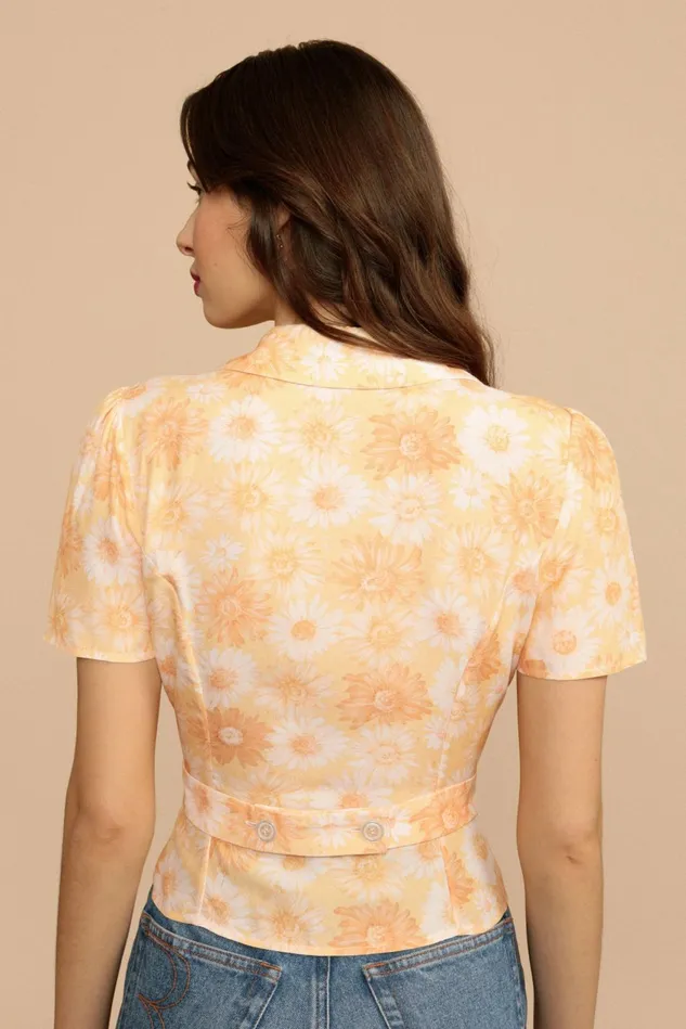 Rouje DOUDI Top Orange Tournesol Women Blouses and Tops