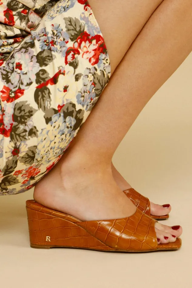 Rouje JOELLE Mules Croco Miel Women Shoes