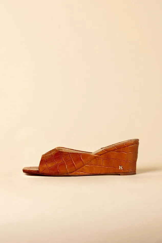 Rouje JOELLE Mules Croco Miel Women Shoes