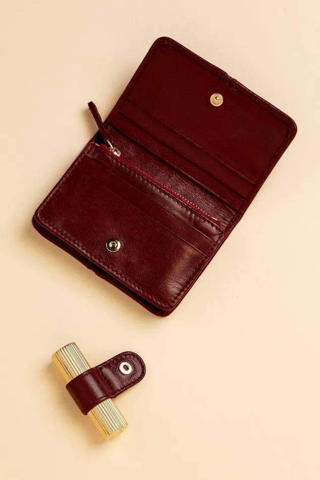 Rouje KIKI Wallet Nappa Bordeaux Women Small Leather Goods