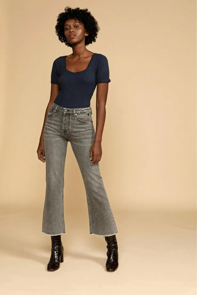 Rouje OPERA Jeans Noir Vintage Wash Women Pants