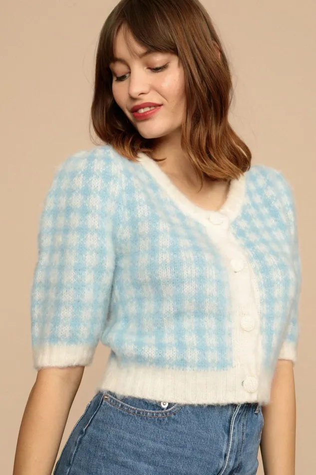 Rouje RONNY Cardigan Bleu Uni Women Knits