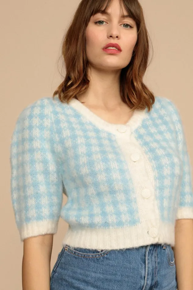 Rouje RONNY Cardigan Bleu Uni Women Knits