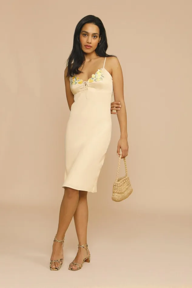 Rouje ROSIE Dress Citron Ecru Women Dresses
