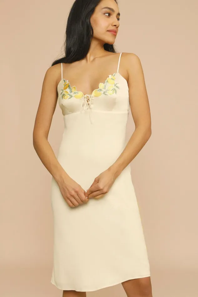 Rouje ROSIE Dress Citron Ecru Women Dresses