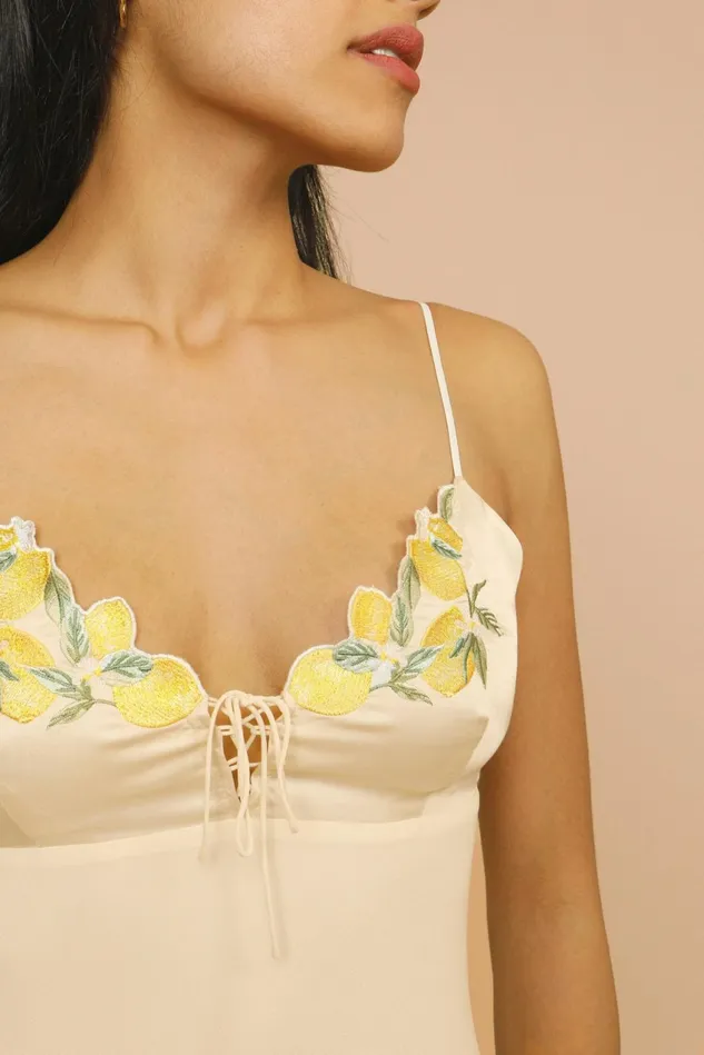 Rouje ROSIE Dress Citron Ecru Women Dresses