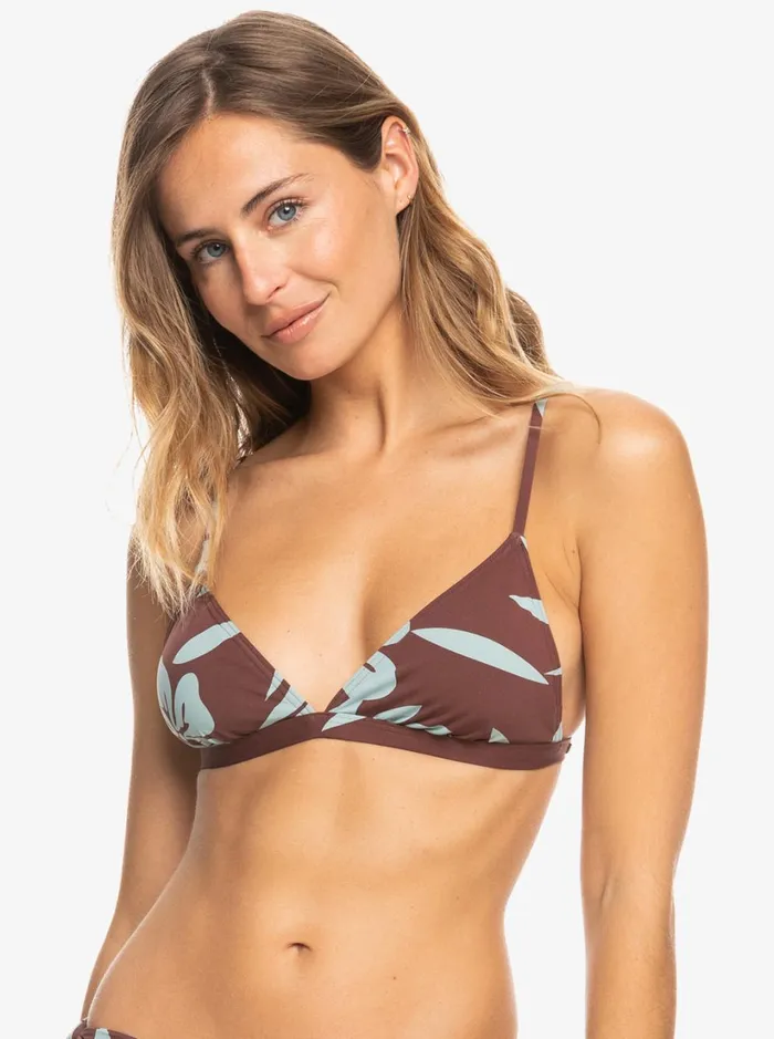 Roxy Bikini Tops Palm Cruz Triangle Bikini Top Bitter Chocolate Palmeria 8211 Women Roxy Bikini Tops Palm Cruz Triangle Bikini Top Bitter Chocolate Palmeria 8211 Women