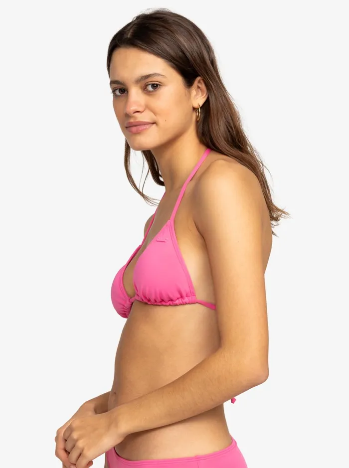Roxy Bikinis Beach Classics Tiki Triangle Bikini Top Shocking Pink 8211 Women