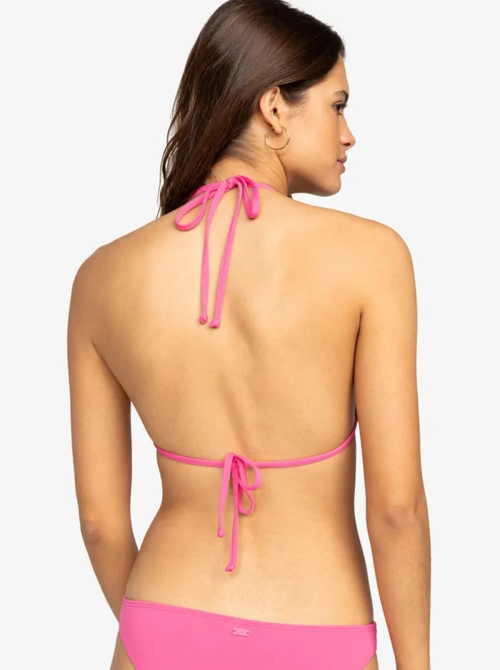 Roxy Bikinis Beach Classics Tiki Triangle Bikini Top Shocking Pink 8211 Women