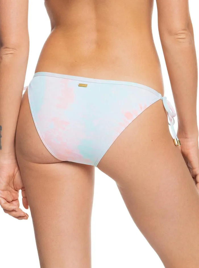 Roxy Bikinis Nautilus Tie Side Moderate Bikini Bottoms Peach Amber Nautilus Tie Dye S 8211 Women