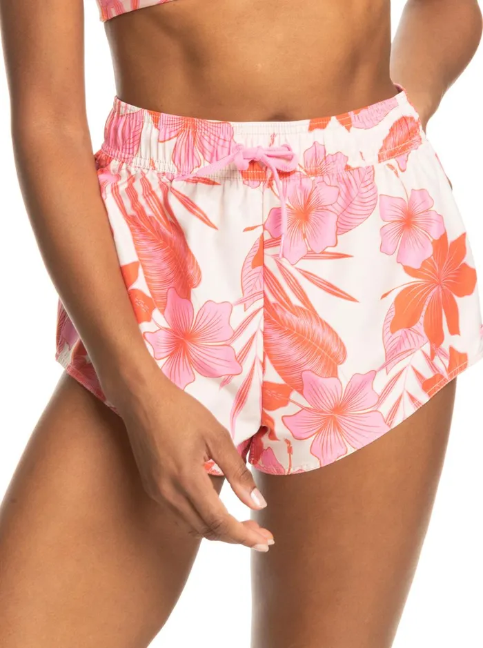 Roxy Boardshorts New Fashion Board Shorts Pale Dogwood Lhibiscus 8211 Women
