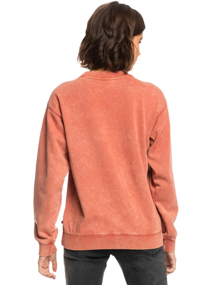 Roxy Fleece and Hoodies True Story CrewNeck Sweatshirt Etruscan Red 8211 Women