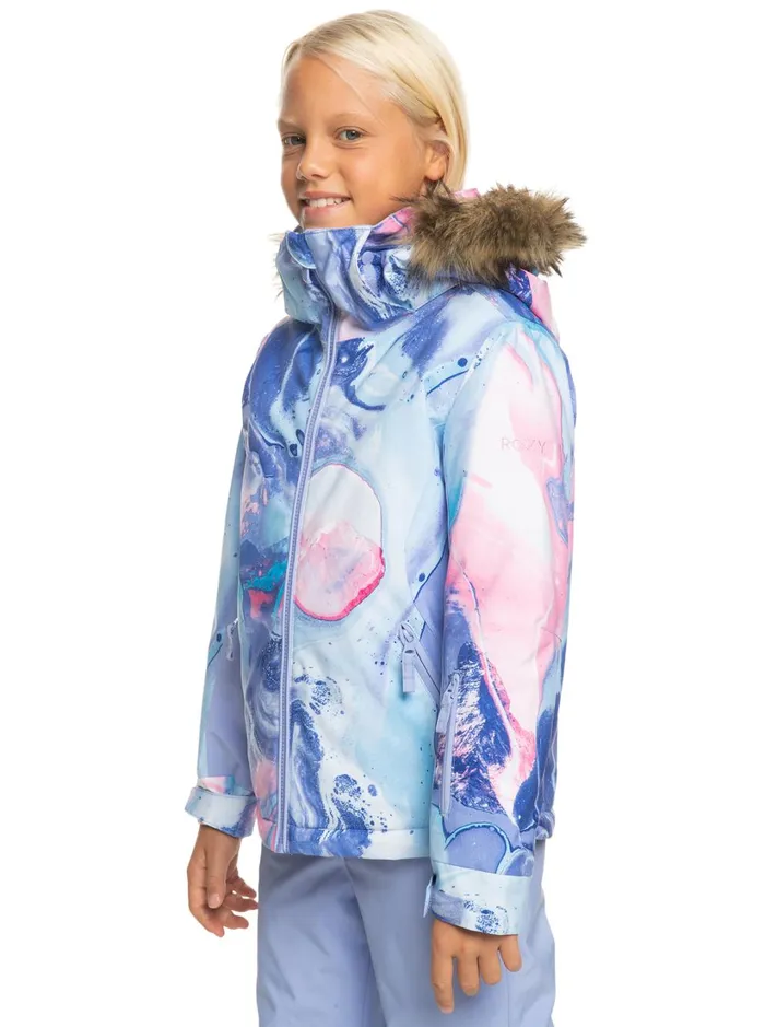 Roxy Girls Snow Girl039s 416 American Pie Technical Snow Jacket Azure Blue Landscape 8211 Women