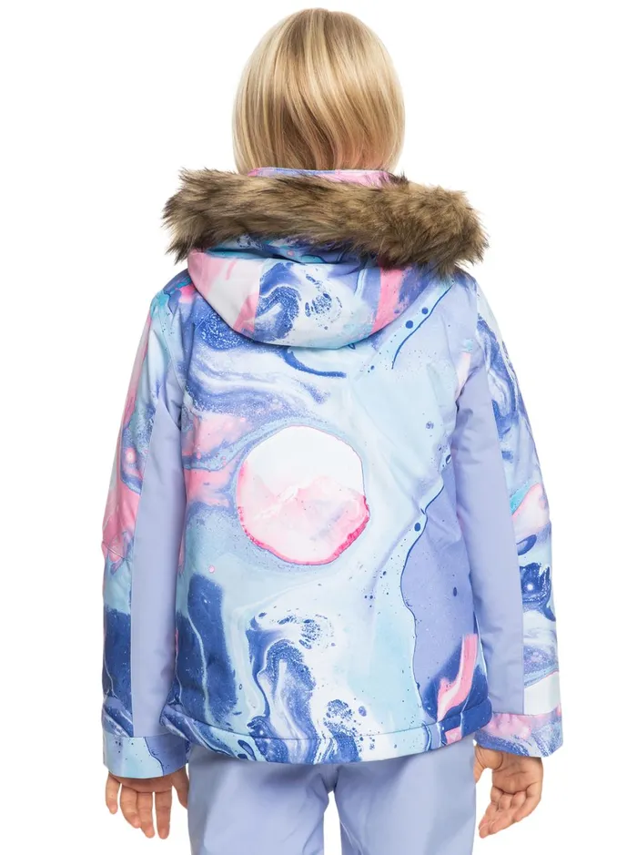 Roxy Girls Snow Girl039s 416 American Pie Technical Snow Jacket Azure Blue Landscape 8211 Women