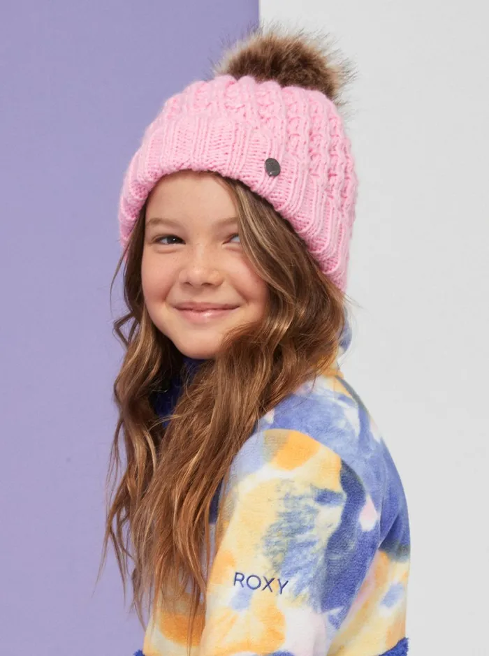 Roxy Girls Snow Girl039s 416 Blizzard Beanie Pink Frosting 8211 Women