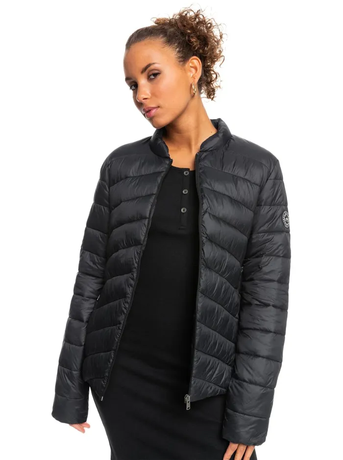 Roxy Jackets Coast Road Puffy ZipUp Jacket Anthracite 8211 Women