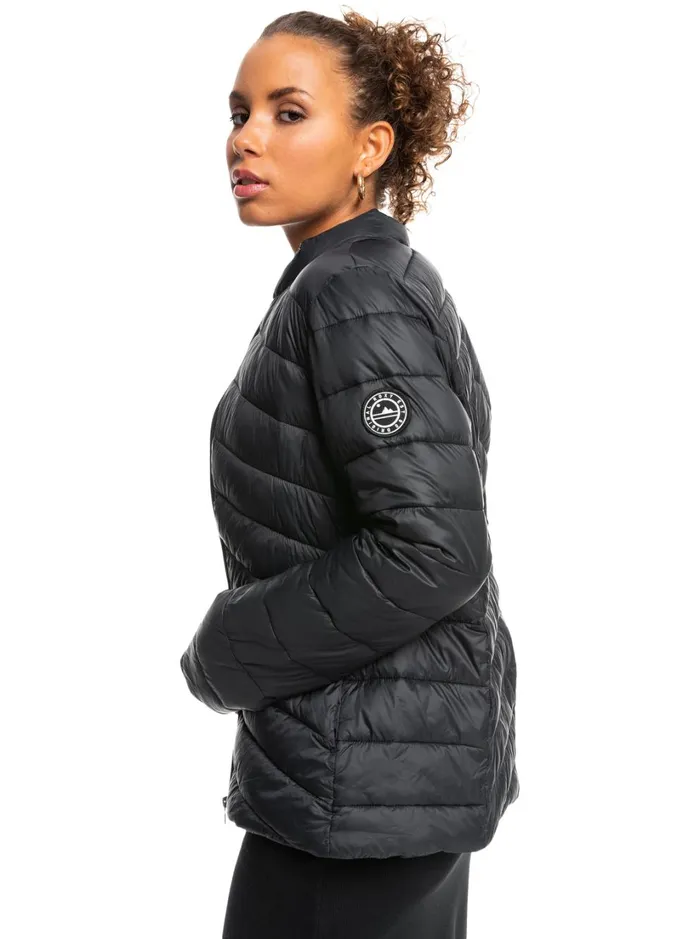 Roxy Jackets Coast Road Puffy ZipUp Jacket Anthracite 8211 Women