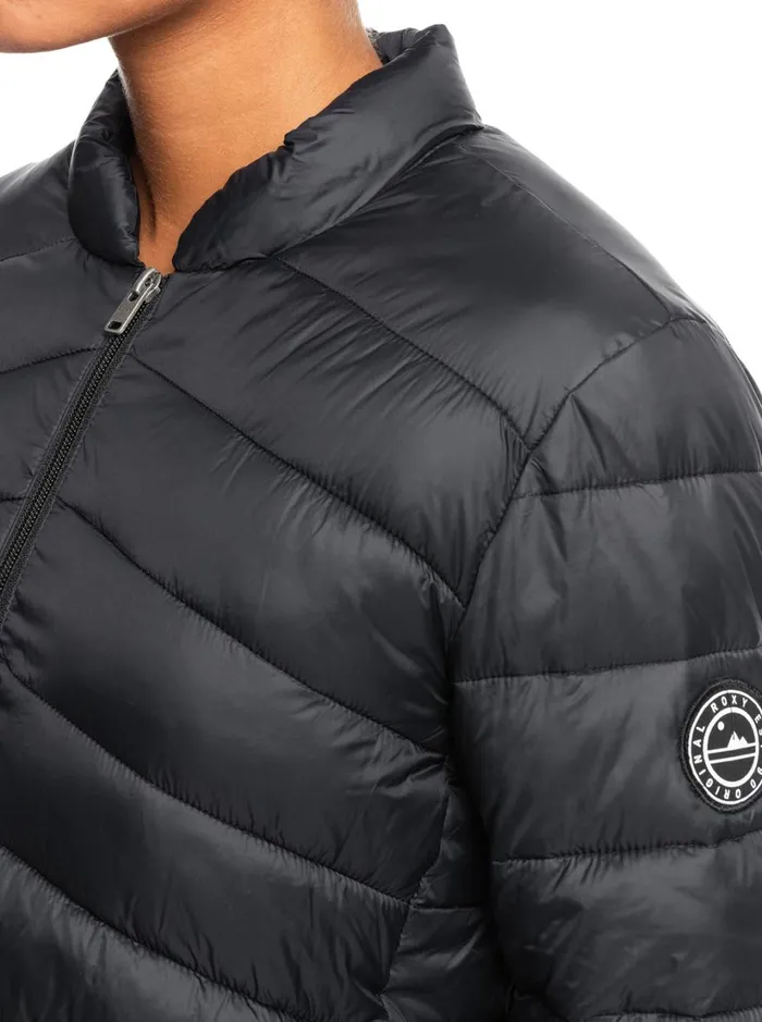 Roxy Jackets Coast Road Puffy ZipUp Jacket Anthracite 8211 Women