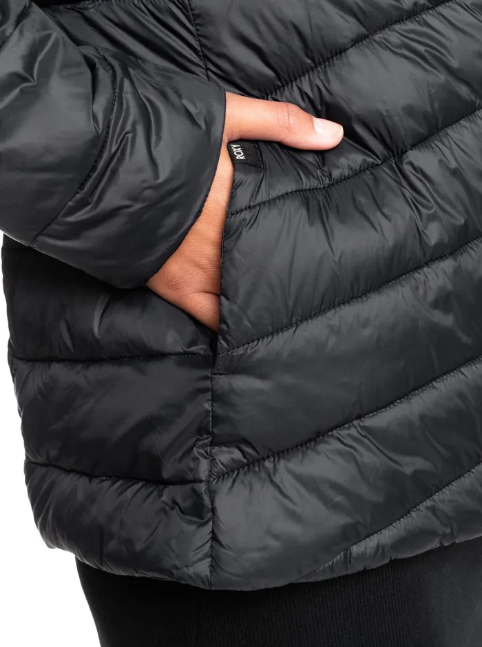 Roxy Jackets Coast Road Puffy ZipUp Jacket Anthracite 8211 Women