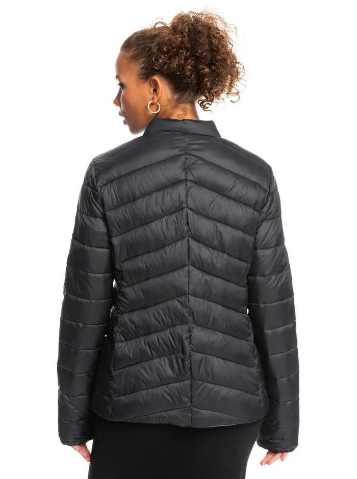 Roxy Jackets Coast Road Puffy ZipUp Jacket Anthracite 8211 Women