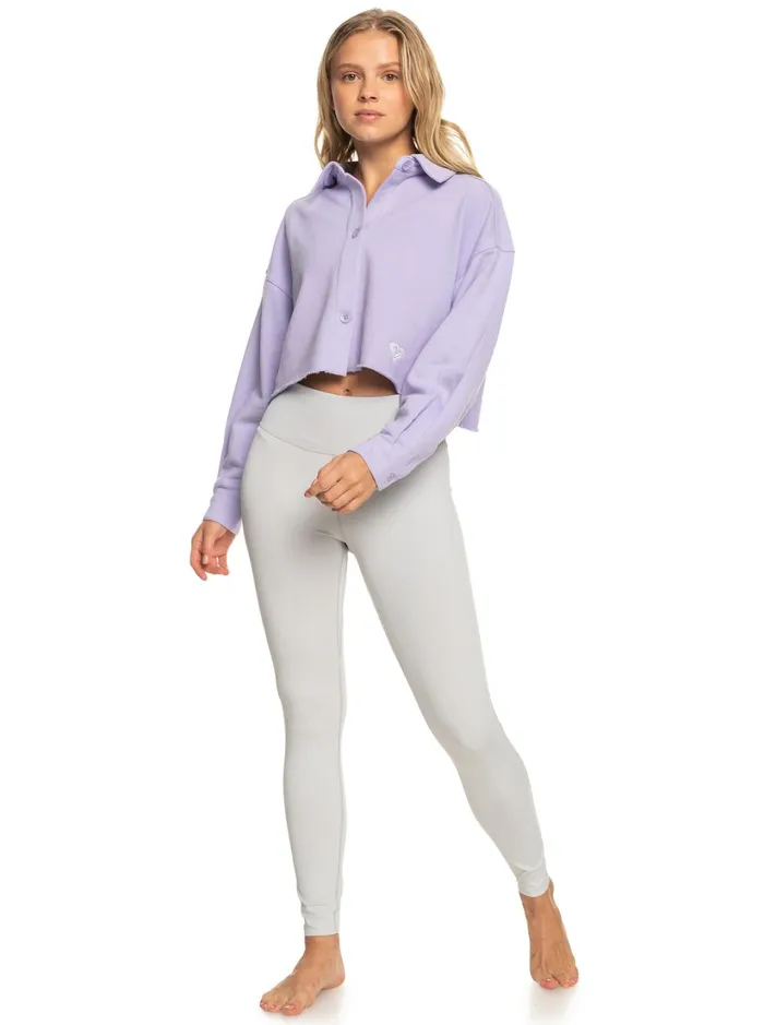 Roxy Jackets Kelia Cropped Shacket Lavender 8211 Women