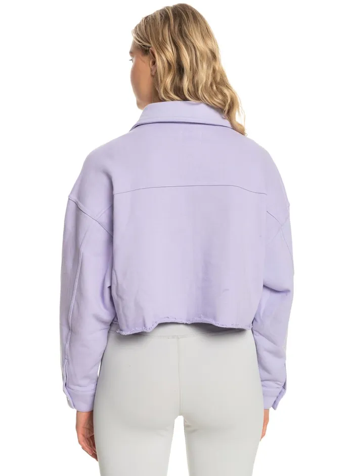 Roxy Jackets Kelia Cropped Shacket Lavender 8211 Women