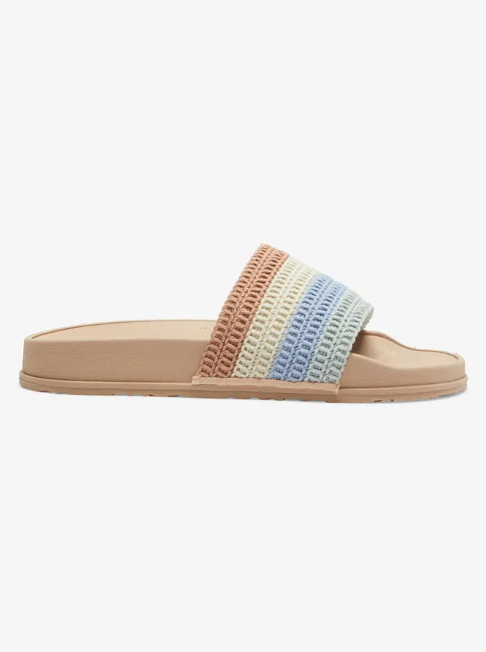 Roxy Sandals Slippy Crochet Sandals Light Bluebrown 8211 Women