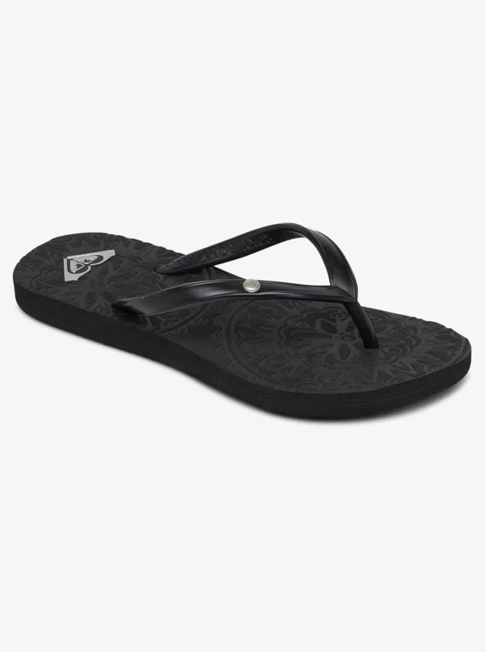 Roxy Shoes and Sandals Girl039s 416 Antilles FlipFlops Black 8211 Women